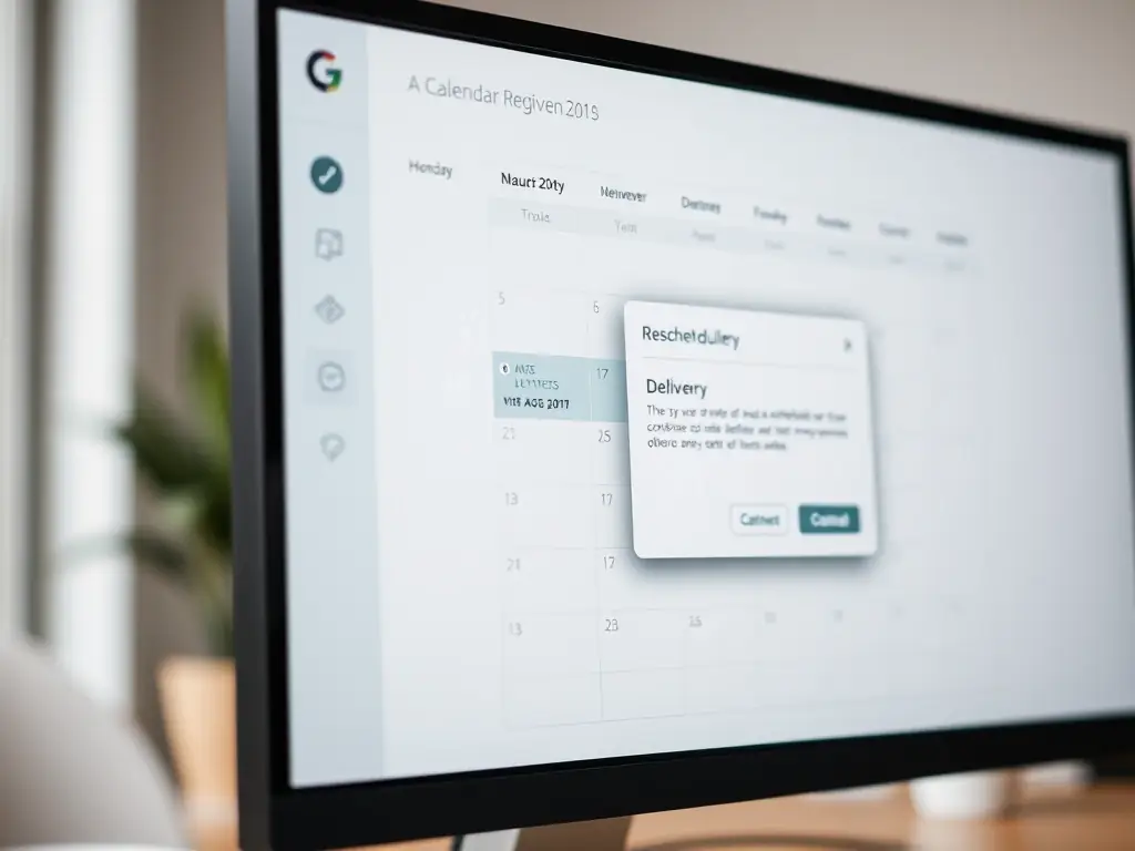 A calendar interface showing a customer rescheduling their GreenCrate delivery for a different week. The interface is clean and intuitive, with clear options for selecting a new delivery date.