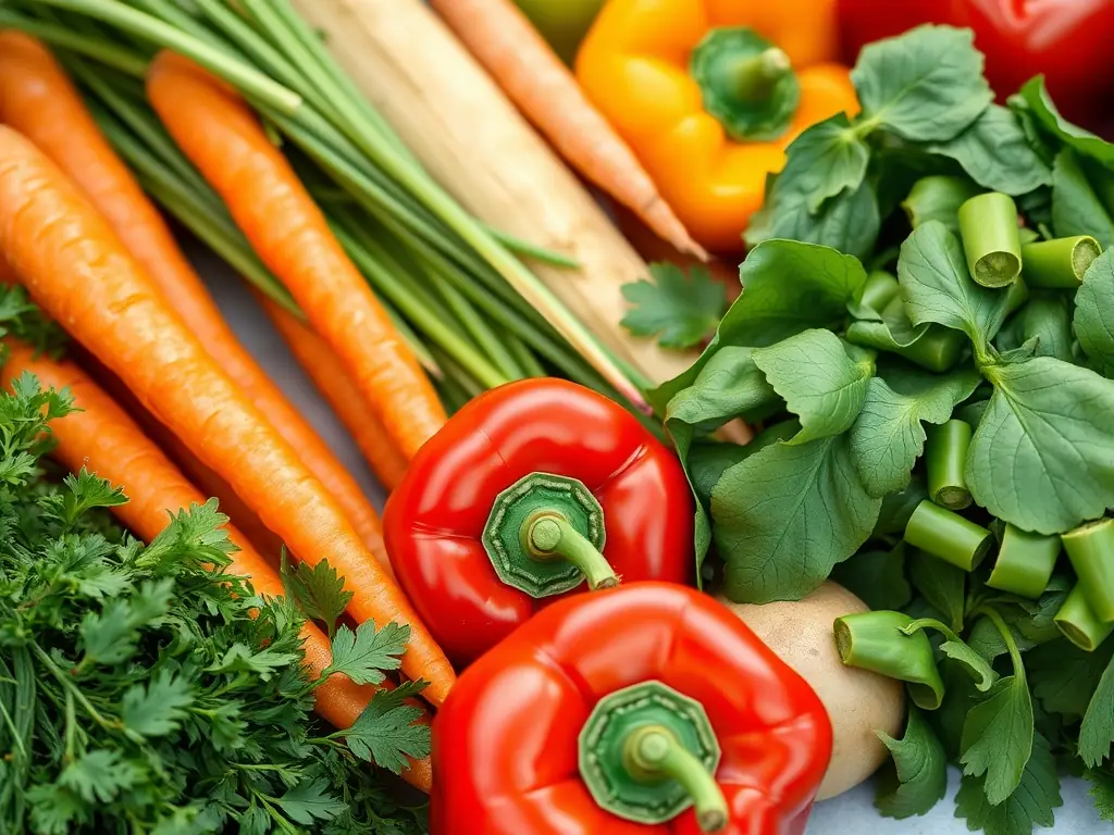 Close-up of organic vegetables with certification labels, highlighting quality and purity, emphasizing GreenCrate's commitment to providing high-quality, chemical-free organic options.